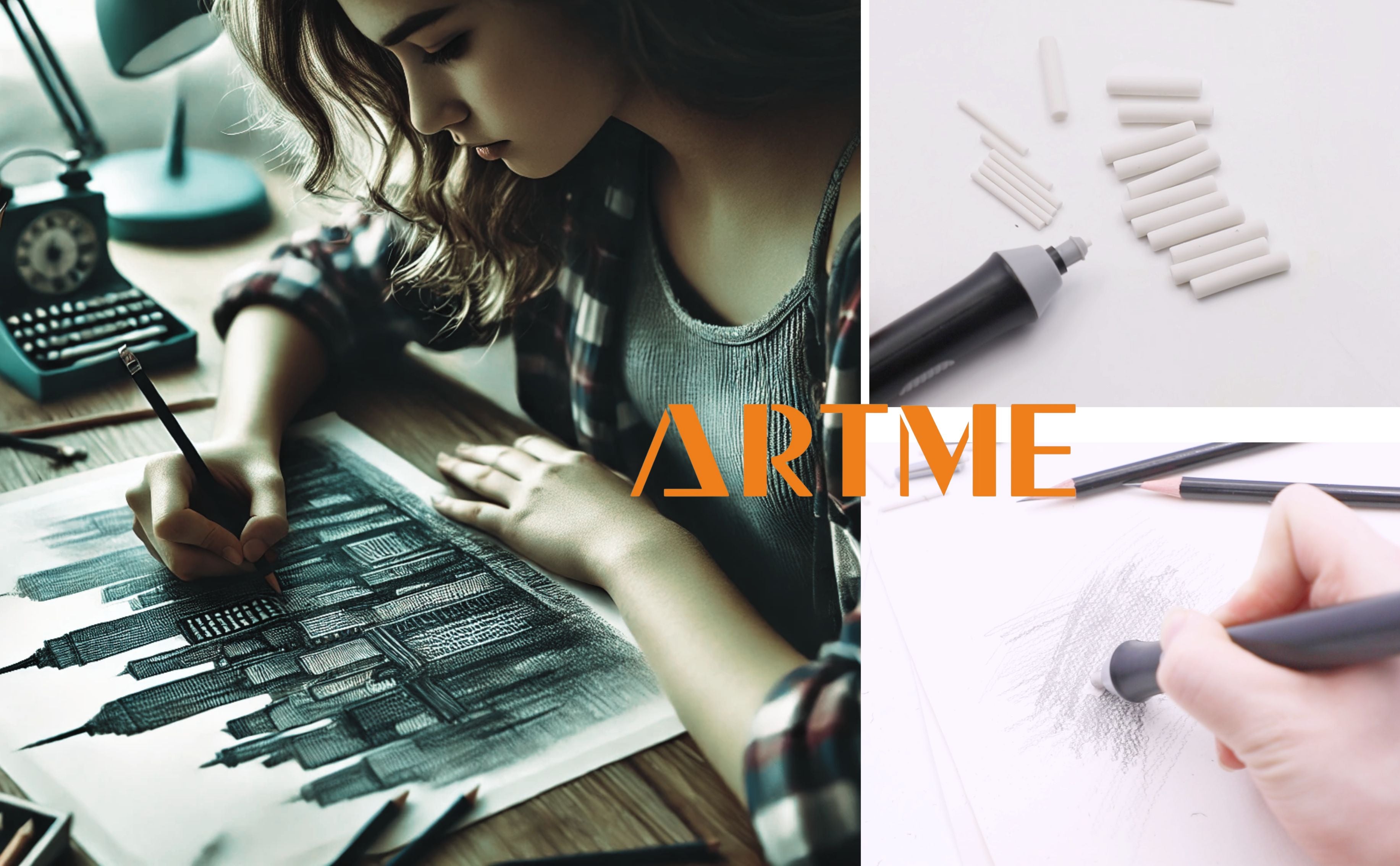 Artme Electric Eraser Automatic Portable Rubber, 22pcs refills included