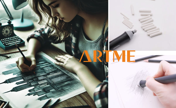 Artme Electric Eraser Automatic Portable Rubber, 22pcs refills included