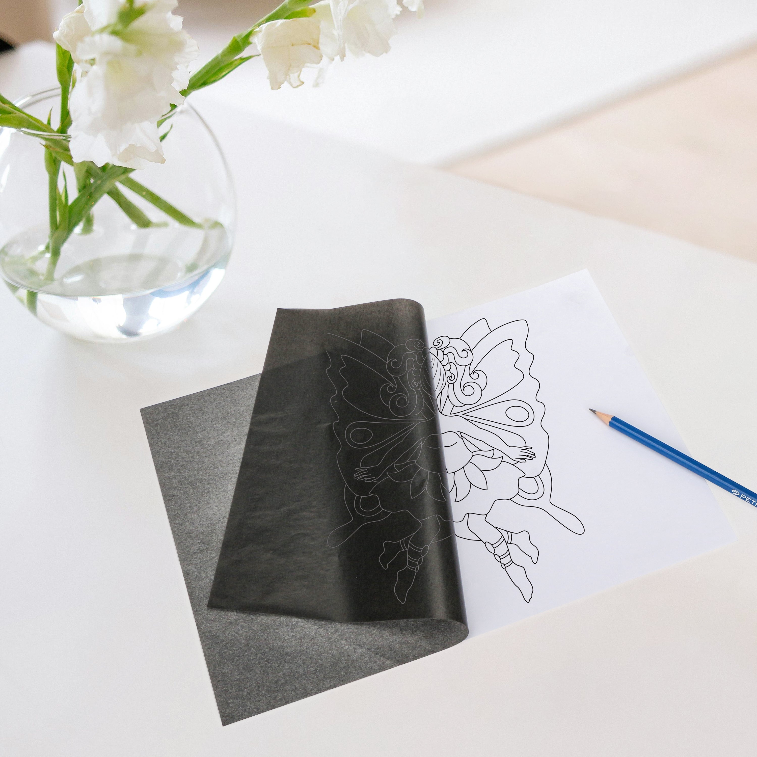 ARTME Transfer Paper, A4 Size, 100 Sheets, Graphite Carbon Transfer Not Erasable