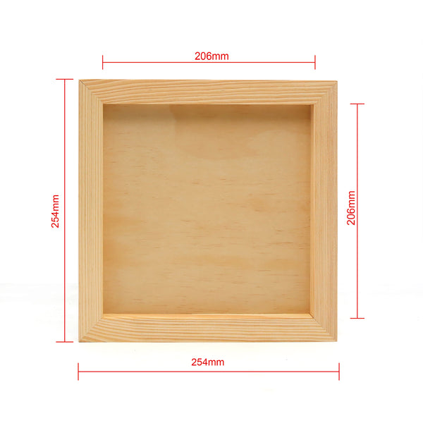 EXERZ Wooden Paint Boards 25.4x25.4cm – 4 Pack Square Wooden Panels for Acrylic, Oil & Mixed Media Painting – Large Smooth Panels Craft Boards for Artists, Kids & DIY Projects