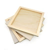 EXERZ Wooden Paint Boards 30.5x30.5cm – 4 Pack Square Wooden Panels for Acrylic, Oil & Mixed Media Painting – Large Smooth Panels Craft Boards for Artists, Kids & DIY Projects
