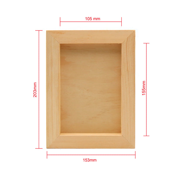 EXERZ Wooden Paint Boards 15.2x20.3cm – 6 Pack - Rectangle Wooden Panels for Acrylic, Oil & Mixed Media Painting - Smooth Craft Boards for Artists, Kids & DIY Projects