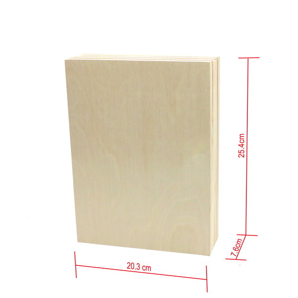 EXERZ Wooden Paint Boards 20.3x25.4cm – 4 Pack Square Wooden Panels for Acrylic, Oil & Mixed Media Painting – Large Smooth Panels Craft Boards for Artists, Kids & DIY Projects (8"x10"-4PK)