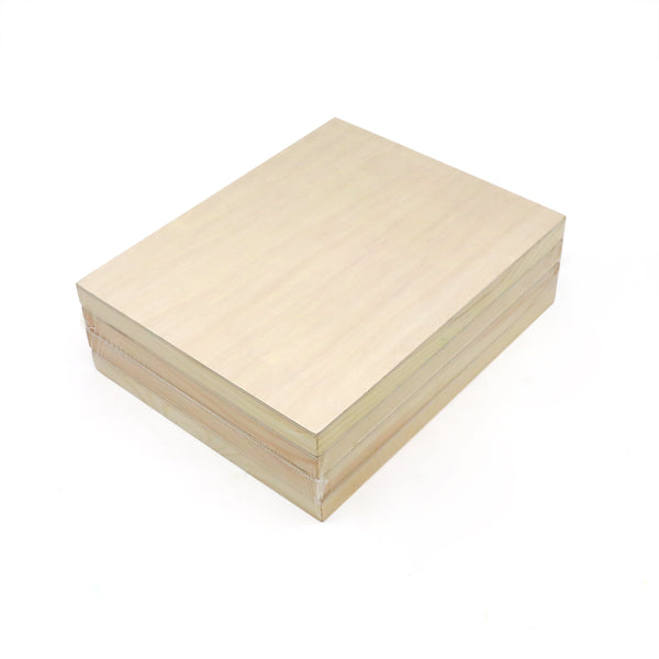 EXERZ Wooden Paint Boards 22.9x30.5cm – 4 Pack Rectangle Wooden Panels for Acrylic, Oil & Mixed Media Painting | Smooth Craft Boards for Artists, Kids & DIY Projec