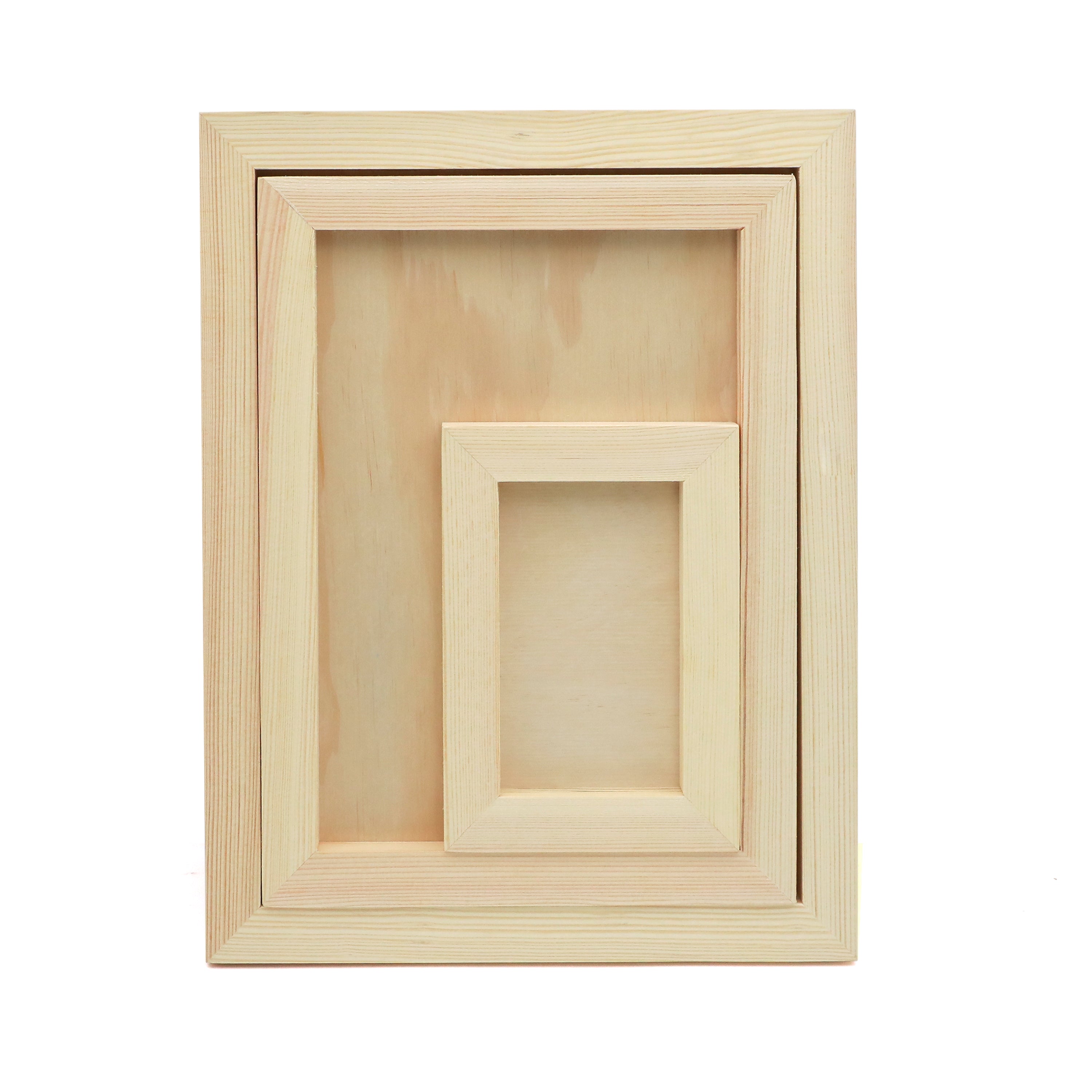 EXERZ Wooden Paint Boards 3pk (12.7 x 17.78cm, 22.86 x 30.48cm, 27.94 x 35.56cm) – Mixed Size Wooden Panels for Acrylic, Oil & Mixed Media Painting - Artists, Kids & DIY Projects