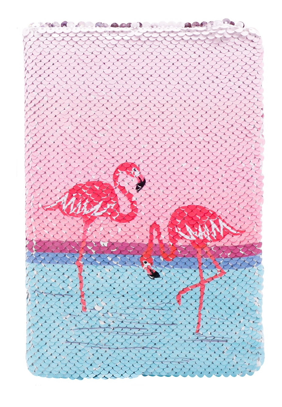 Exerz Reversible Sequin Notebook A5 Size - Flamingo