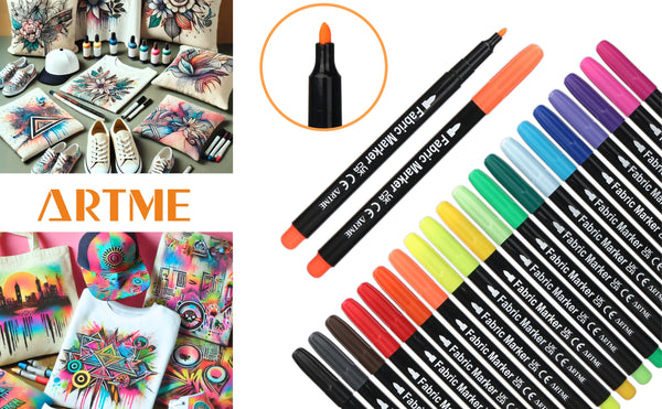 Artme Fabric Pens 20pcs, Textile Markers