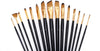 Exerz Artist Paint Brush Set 15pcs in a Case with Pop-up Stand - Perfect for Acrylic Oil Gouache Water Colours & Face Paint