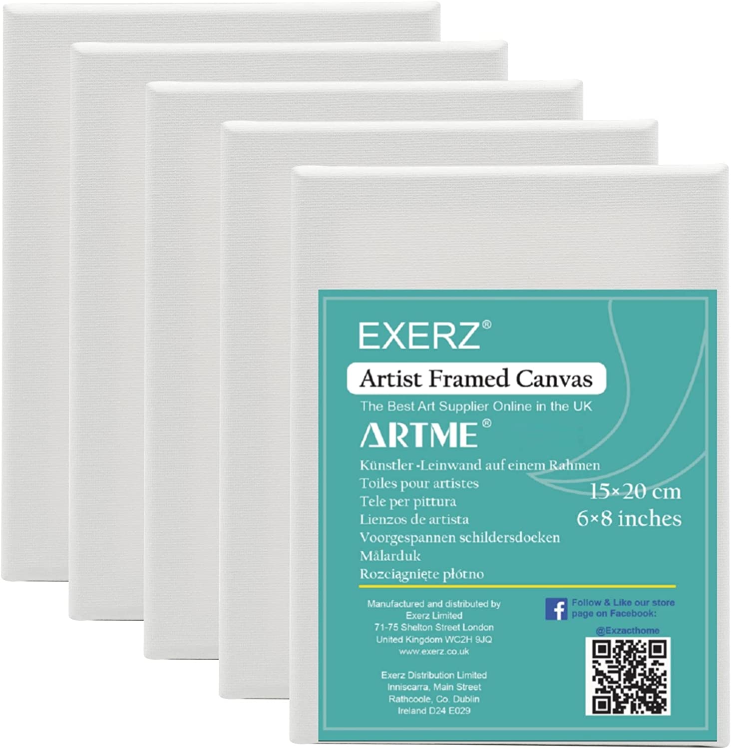Exerz Stretched Canvas 5pk 15x20cm