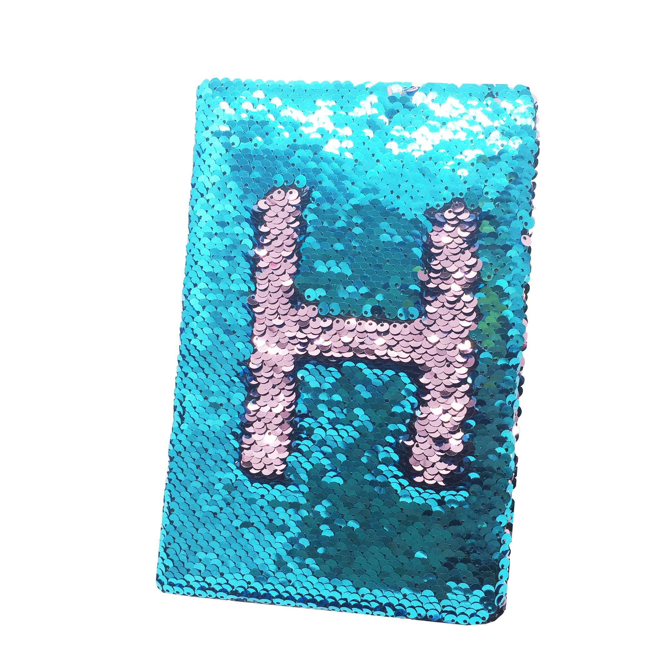 Exerz Reversible Sequin Notebook A5 Size - Teal/Pink