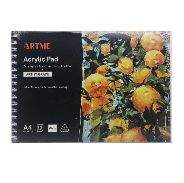 ARTME A4 Acrylic Pad 12 Sheets 400gsm - 1pk