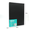 Exerz 30x40cm Black Canvas Panels 3mm 6pcs - A3 Canvas Board 100% Cotton 280gsm