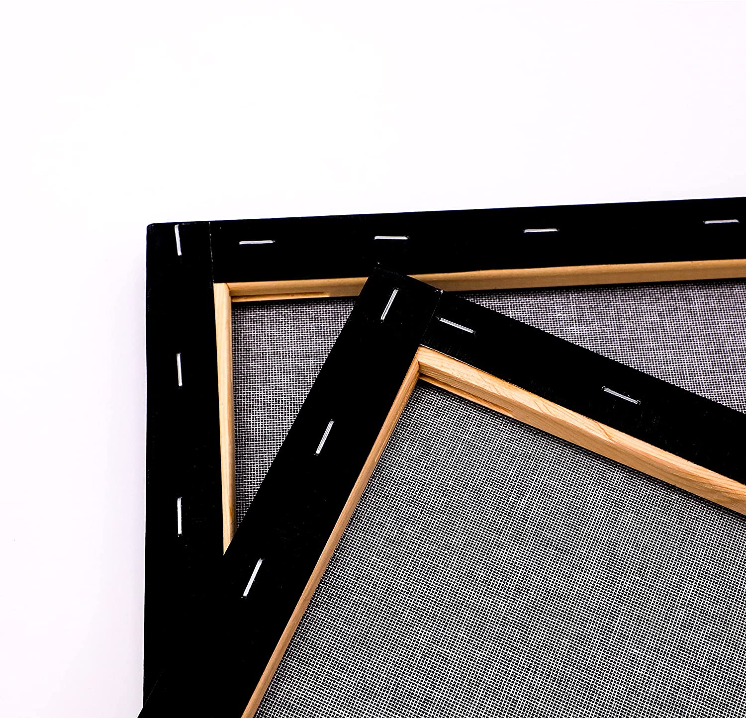 Exerz 40x50cm Black Canvas 1.7cm Stretched Artist Canvas - 280GSM 100% Cotton - 4PK