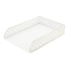 Exerz Desk Organiser 4 Pieces Office Set- Desktop Metal Mesh Filing - White