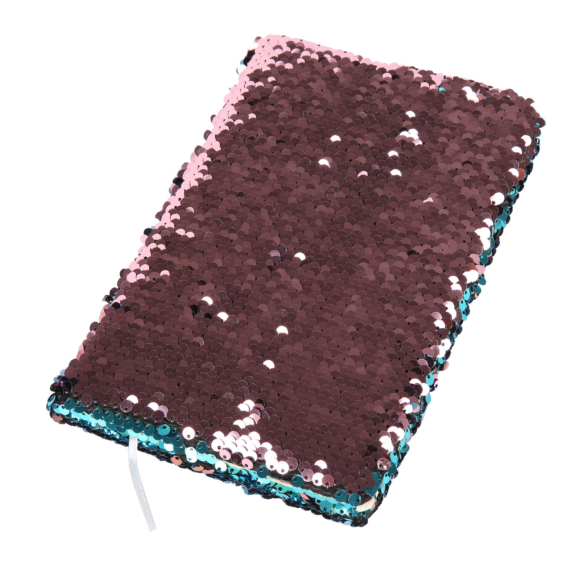 Exerz Reversible Sequin Notebook A5 Size - Teal/Pink