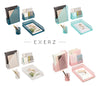 Exerz Desk Organiser 4 Pieces Office Set- Desktop Metal Mesh Filing - White