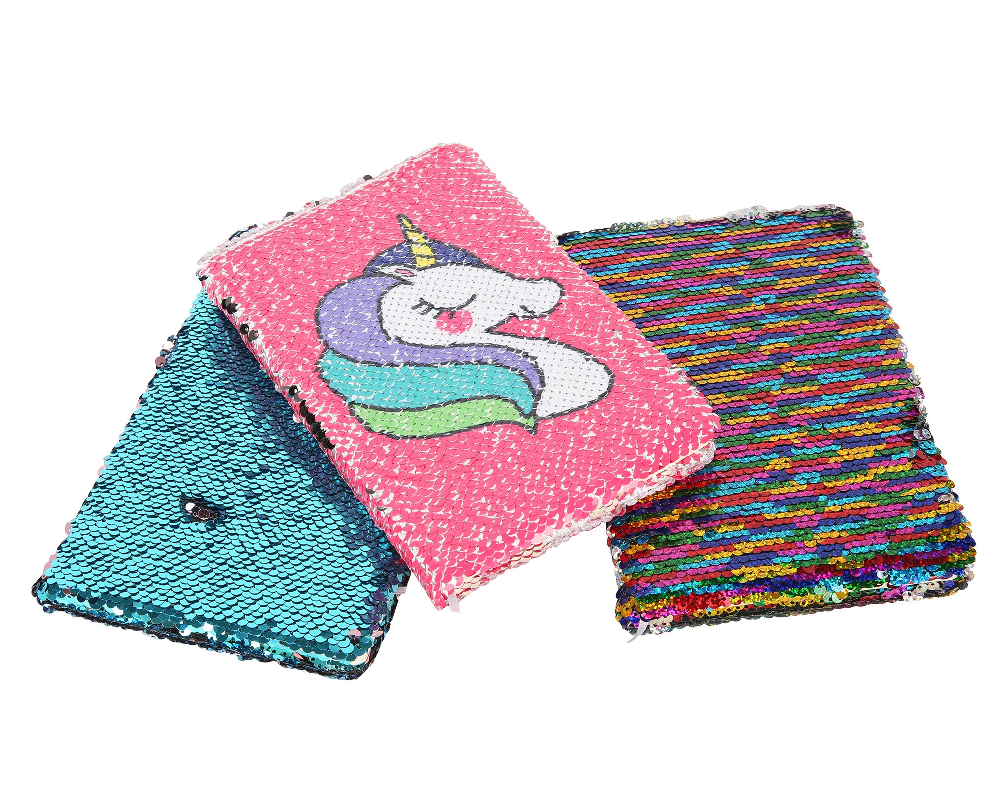 Exerz Reversible Sequin Notebook A5 Size - Teal/Pink