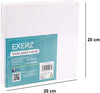 Exerz 20x20cm Canvas Panels 12pcs 3mm Blank Artist Canvas Board 280gsm 100% Cotton