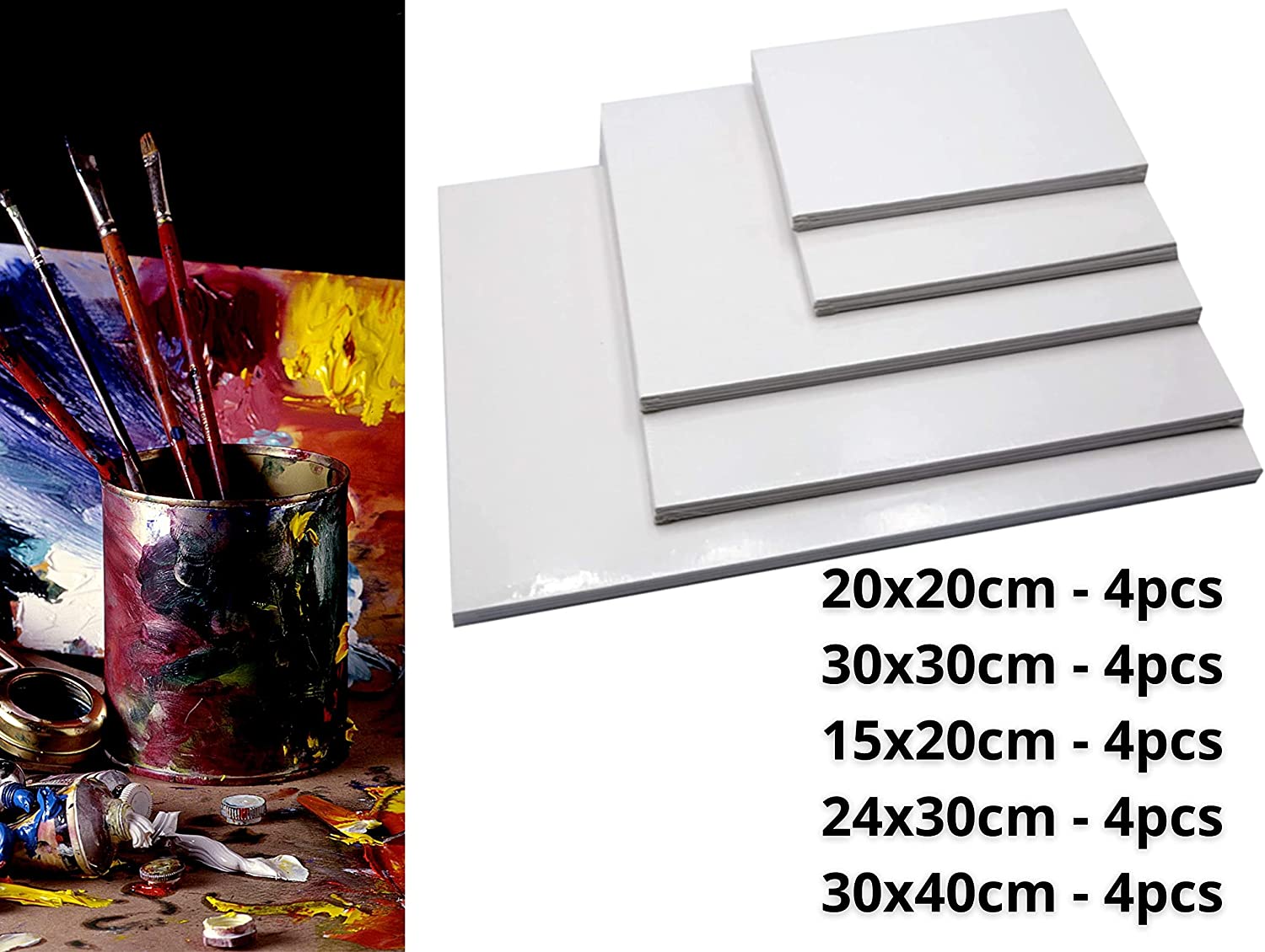 Artme Artist Canvas Panels 20pcs Mixed Size
