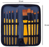 Exerz Artist Acrylic Paint Brush Set 10 pcs Synthetic Hair in a Case- Acrylic