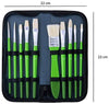 Exerz Artist Paint Brush Set – 10 pcs Professional Bristle Brushes in a Case/Perfect for Oil Colour Acrylic Gouache - Oil