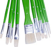 Exerz Artist Paint Brush Set – 10 pcs Professional Bristle Brushes in a Case/Perfect for Oil Colour Acrylic Gouache - Oil