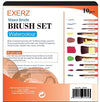Exerz Artist Paint Brush Set – 10 pcs Professional Mixed Bristle Brushes in a Case - Watercolour & Gouache