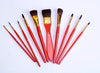 Exerz Artist Paint Brush Set – 10 pcs Professional Mixed Bristle Brushes in a Case - Watercolour & Gouache