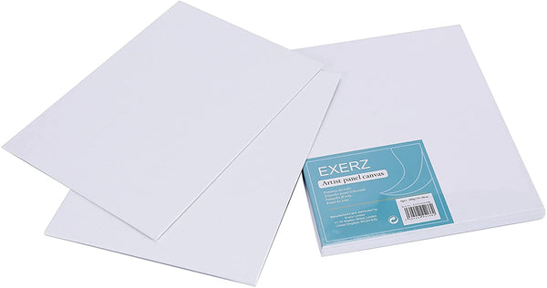 Exerz 24x30cm Canvas Panel 3mm 6pcs Pack 280gsm 100% Cotton/ Blank Artist Canvas Board