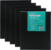 Exerz Pre-Stretched Artist Canvas 5pk - 24x30cm Black
