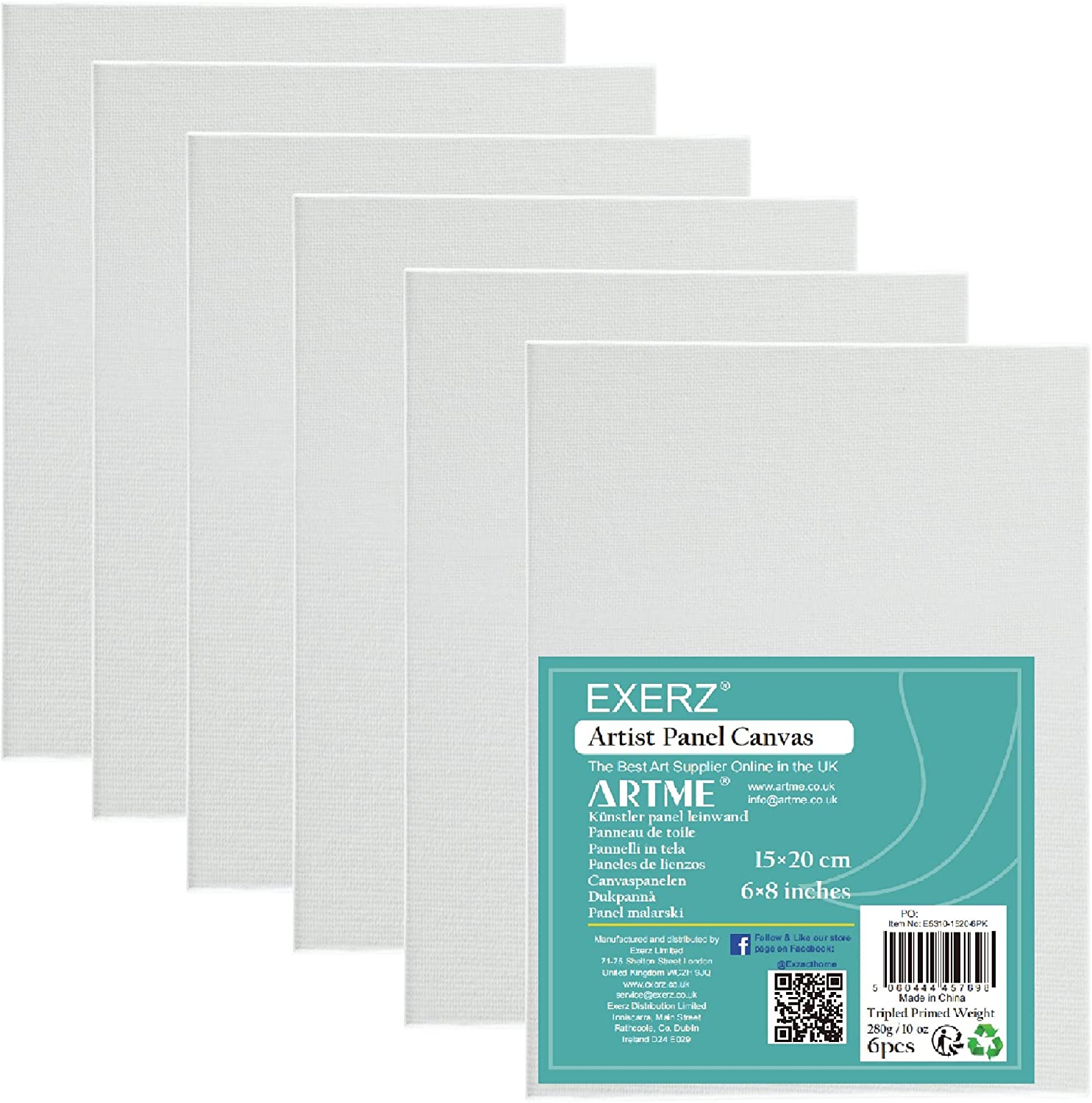 Exerz canvas panels 6pk 15x20cm