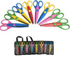 EXERZ Craft Scissors 8pcs with a Carrying Bag 8 Patterns