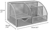 EXERZ Desk Organiser with 7 Compartments -Mesh Desk Tidy Caddy - Silver