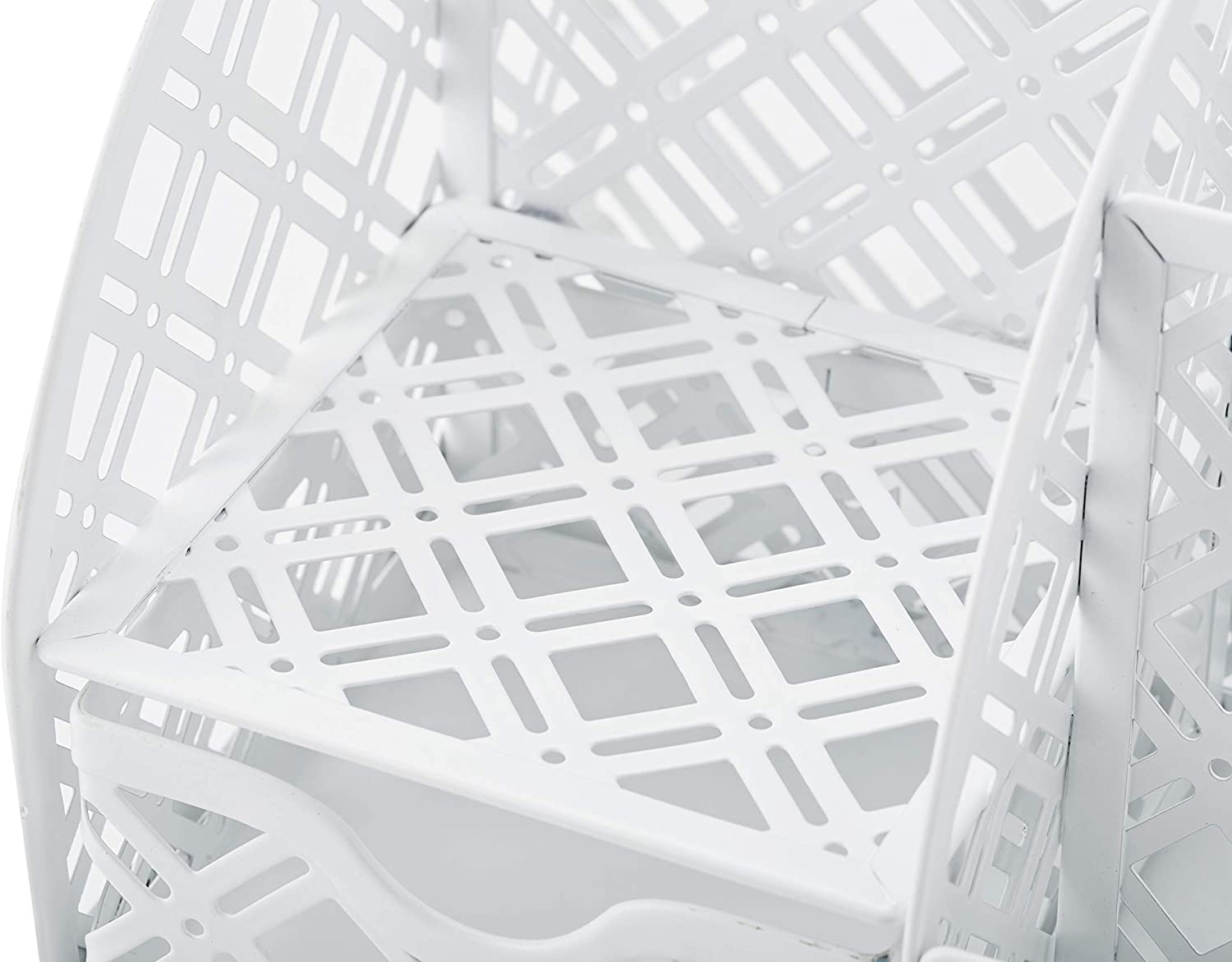 EXERZ Desk Organiser with 7 Compartments -Mesh Desk Tidy Caddy - White