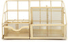EXERZ Desk Organiser with 7 Compartments -Mesh Desk Tidy Caddy - Golden