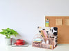 EXERZ Desk Organiser with 7 Compartments -Mesh Desk Tidy Caddy - Rose Gold