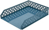 Exerz Desk Organiser 4 Pieces/ Office Set/ Desktop Metal Mesh Filing - Aegean Blue