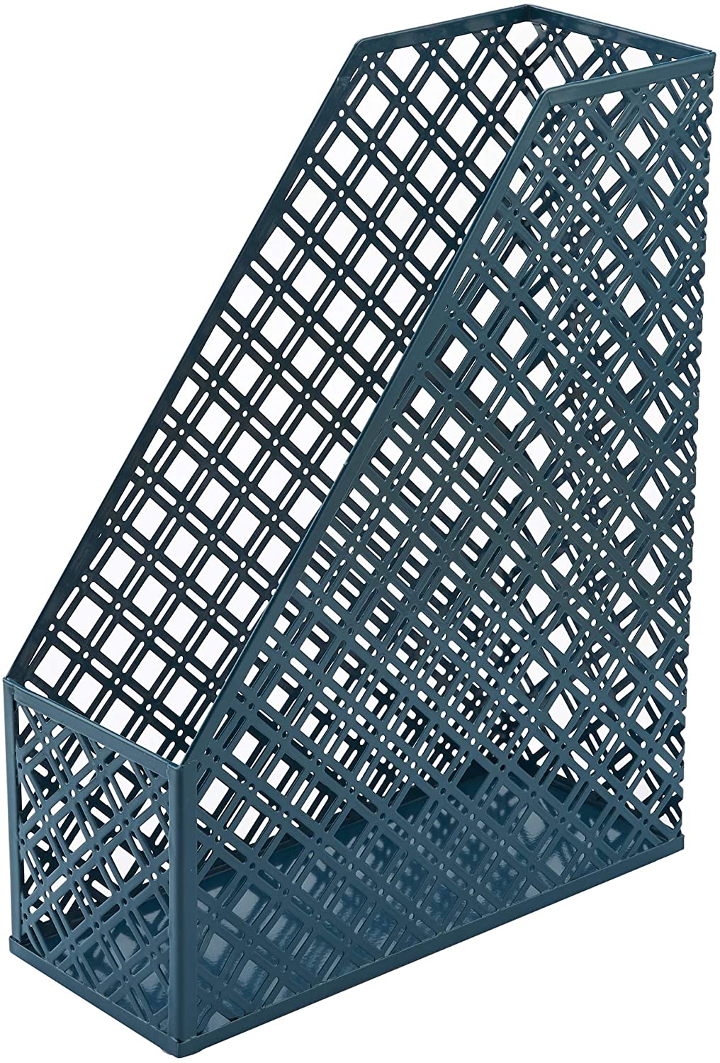 Exerz Desk Organiser 4 Pieces/ Office Set/ Desktop Metal Mesh Filing - Aegean Blue