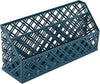 Exerz Desk Organiser 4 Pieces/ Office Set/ Desktop Metal Mesh Filing - Aegean Blue