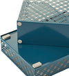 Exerz Desk Organiser 4 Pieces/ Office Set/ Desktop Metal Mesh Filing - Aegean Blue