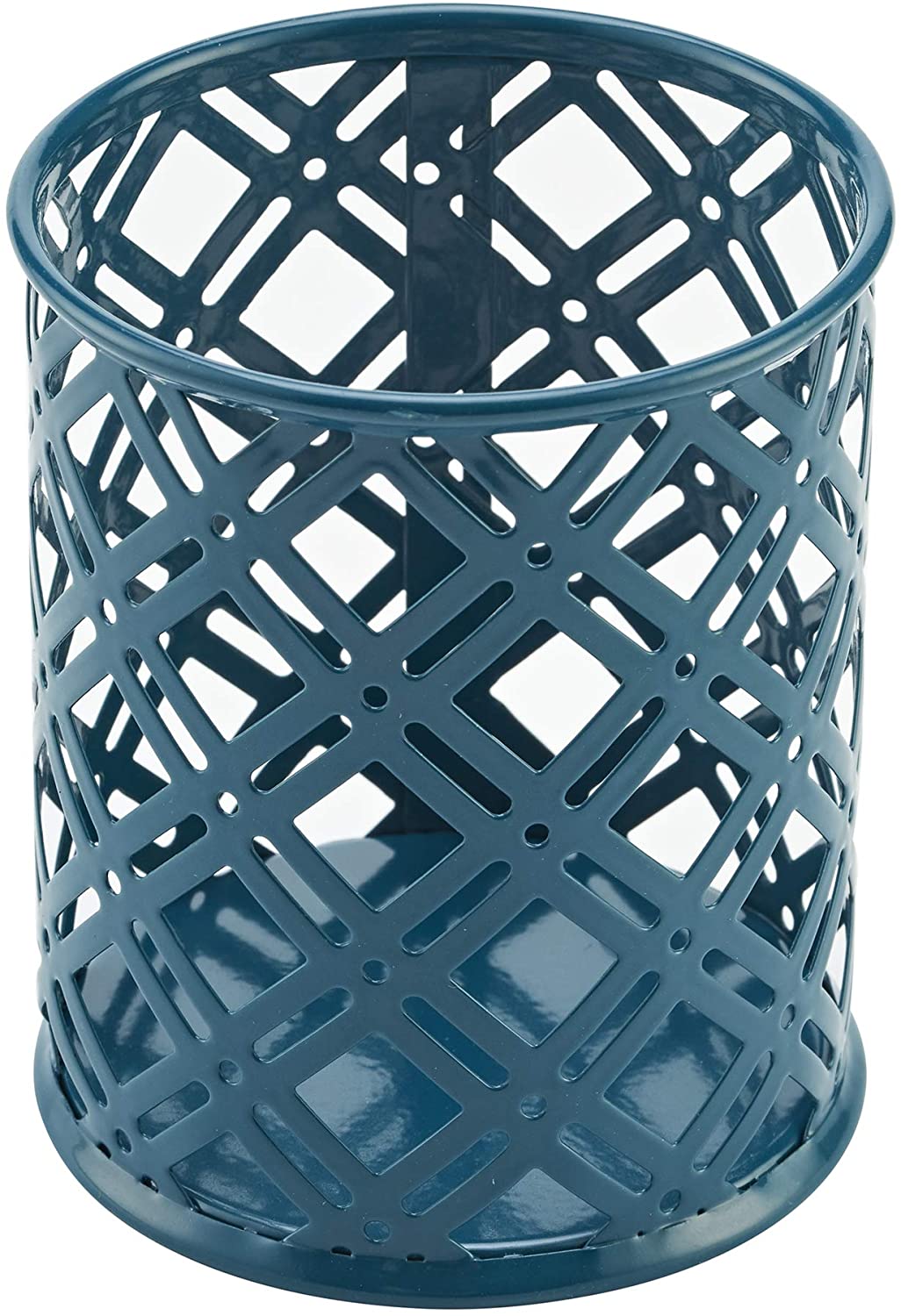 Exerz Desk Organiser 4 Pieces/ Office Set/ Desktop Metal Mesh Filing - Aegean Blue