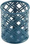 Exerz Desk Organiser 4 Pieces/ Office Set/ Desktop Metal Mesh Filing - Aegean Blue