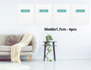 Exerz 50x60cm Stretched Canvas 4pk - 1.7cm/ 280GSM 100% Cotton