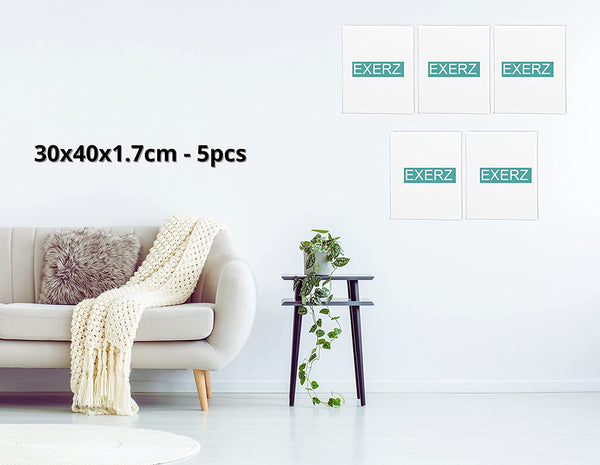 Exerz 30x40cm Stretched Canvas 5pk - 1.7cm/ 280GSM 100% Cotton