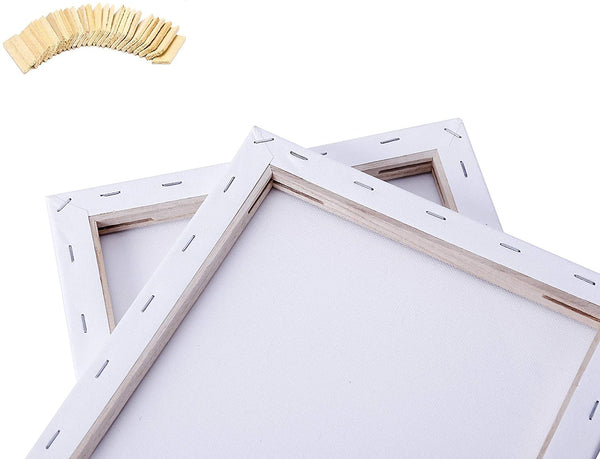 Exerz 30x40cm Stretched Canvas 5pk - 1.7cm/ 280GSM 100% Cotton