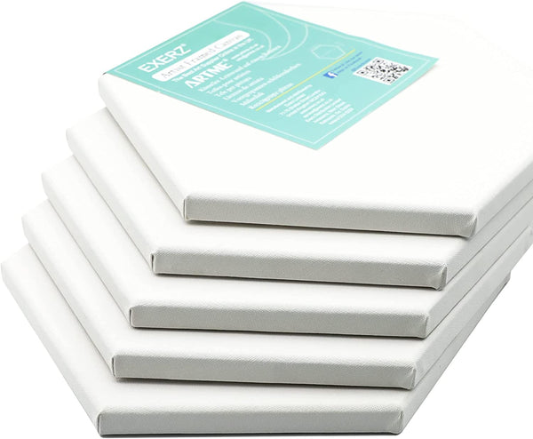 Exerz Hexagon Stretched Canvas 5pcs 30x26cm