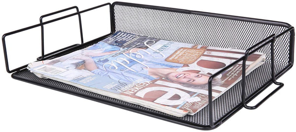 Exerz Letter Trays 2pcs - Stackable Paper Sorter File Trays - Black