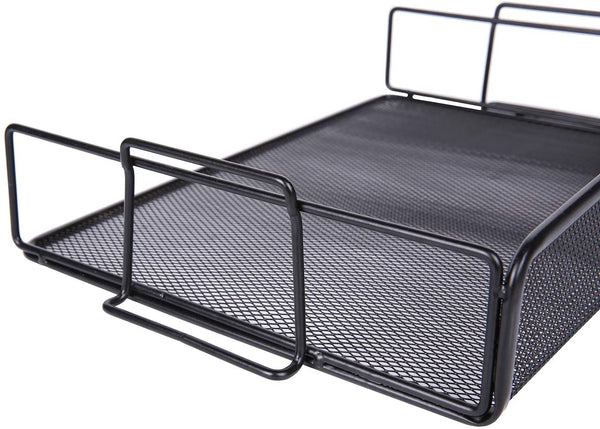 Exerz Letter Trays 2pcs - Stackable Paper Sorter File Trays - Black