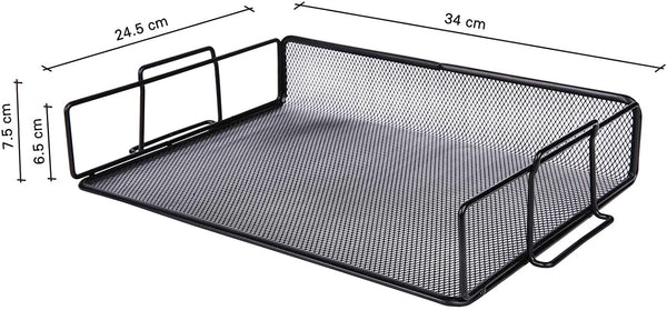 Exerz Letter Trays 2pcs - Stackable Paper Sorter File Trays - Black