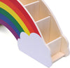 EXERZ Rainbow Pencil Holder + 50pcs Star Stickers - Wooden Desk Organiser